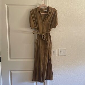 Lush Button-Up Midi Dress